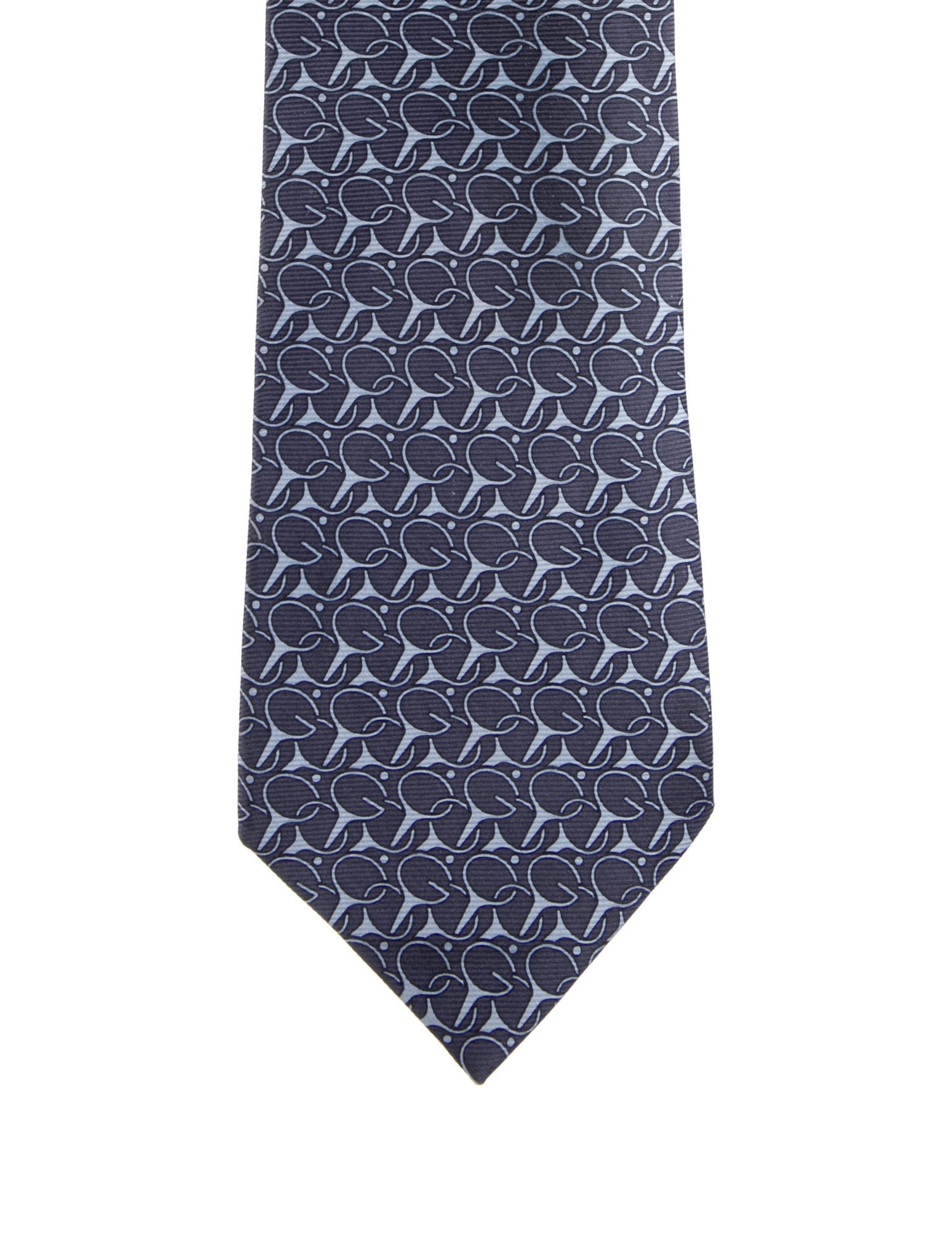 Gucci Gucci Blue Pattern Print Tie