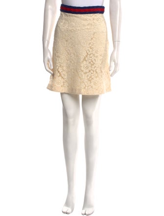 Gucci Lace Pattern Mini Skirt