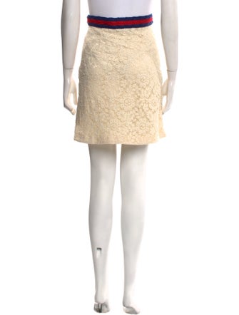 Gucci Lace Pattern Mini Skirt