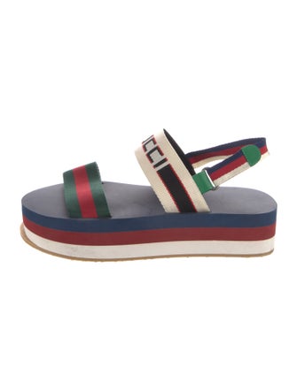 Gucci Web Accent Slingback Sandals