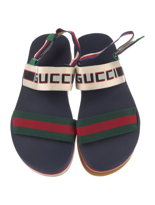 Gucci Web Accent Slingback Sandals