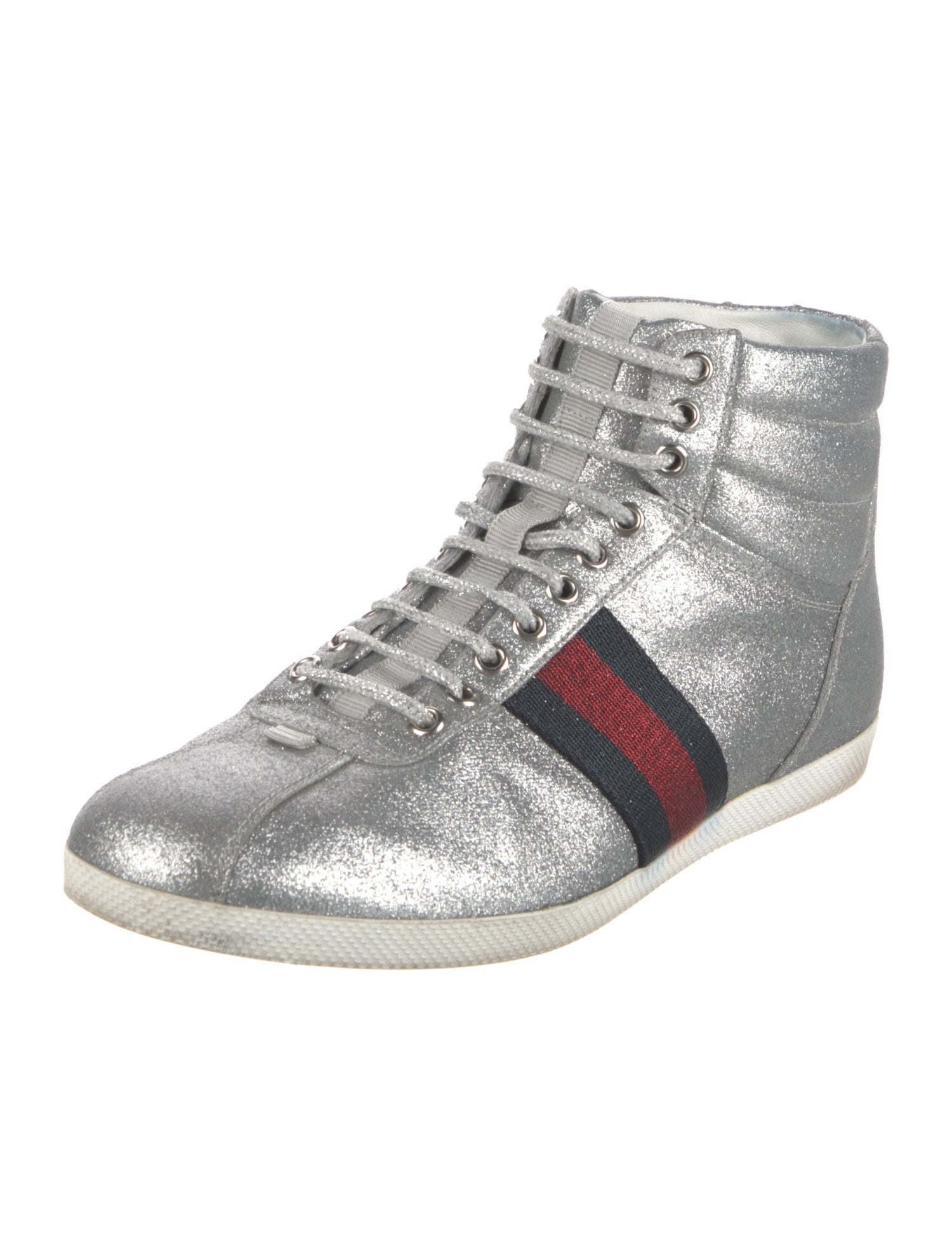 Gucci Web Accent Glitter Sneakers