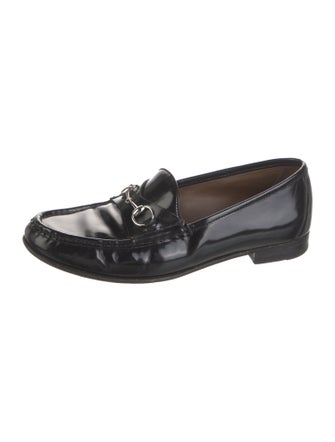 Gucci Horsebit Accent Patent Leather Loafers