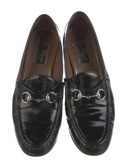 Gucci Horsebit Accent Patent Leather Loafers