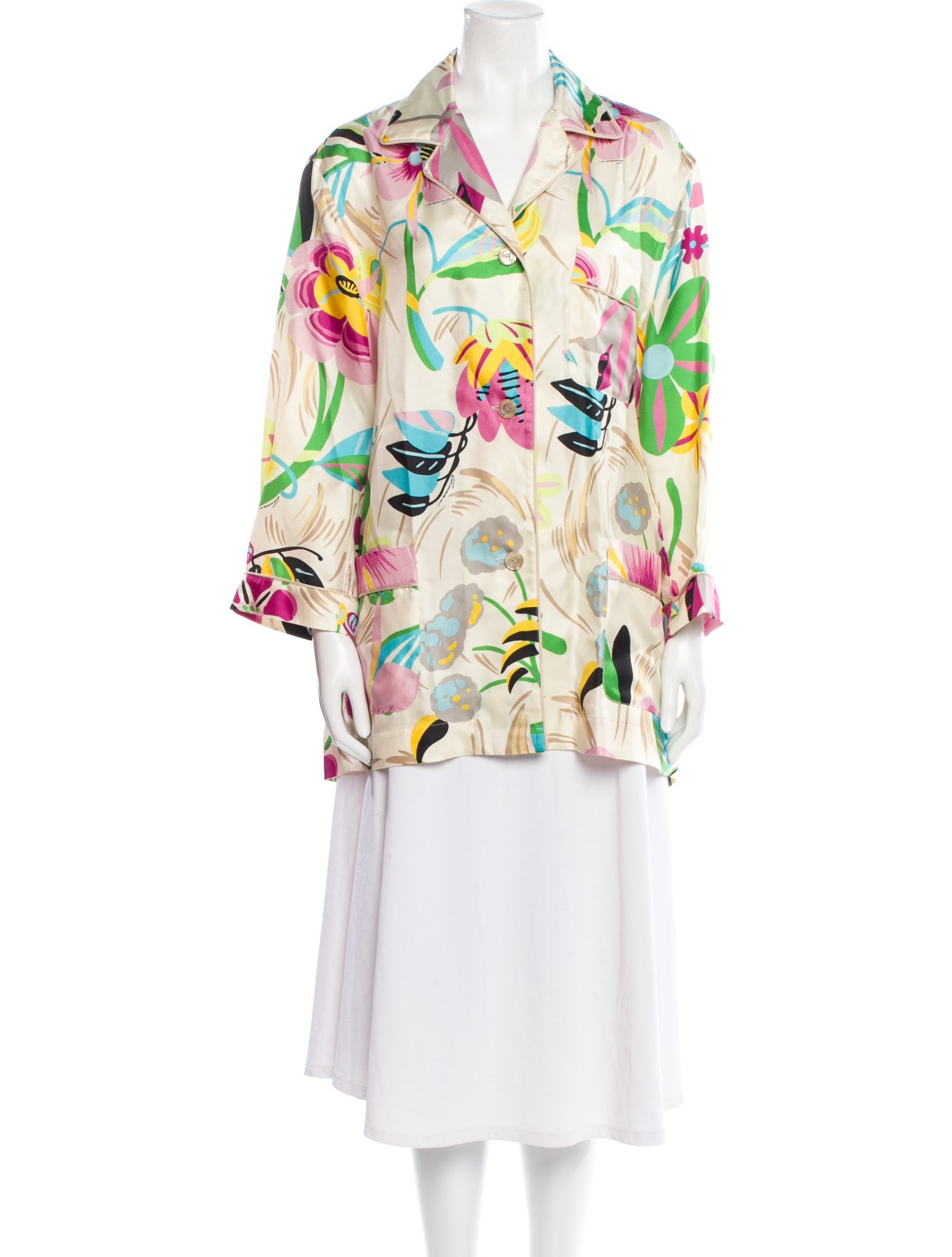 Gucci Silk Floral Print Jacket w/ Tags