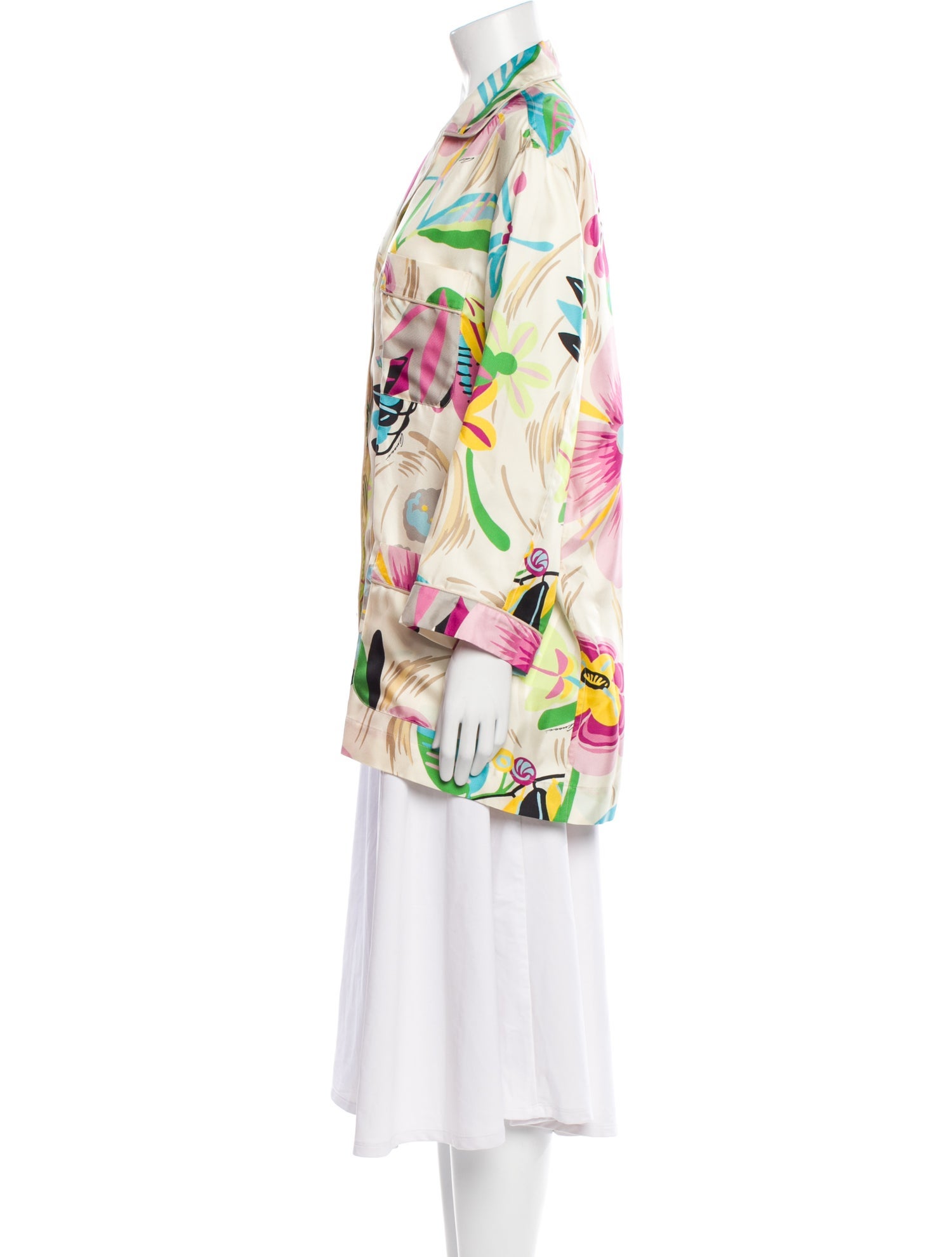 Gucci Silk Floral Print Jacket w/ Tags