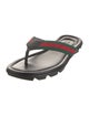 Gucci Web Accent Leather Slides