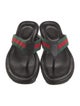 Gucci Web Accent Leather Slides