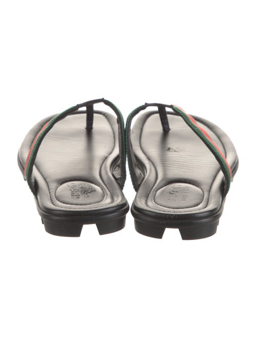 Gucci Web Accent Leather Slides