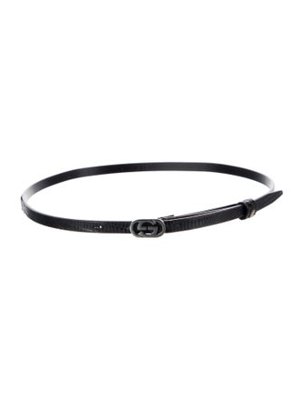 Gucci Interlocking G Logo Skinny Belt