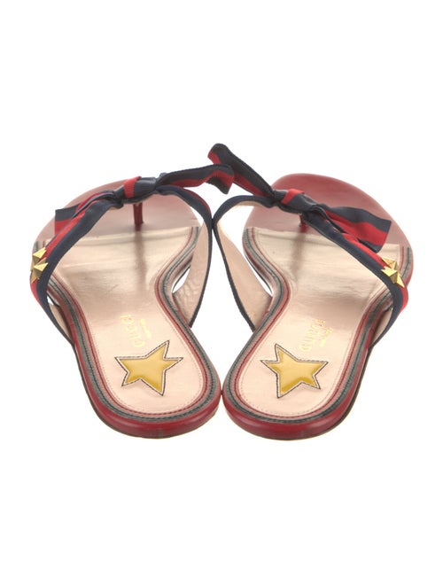 Gucci Web Accent Leather Slides