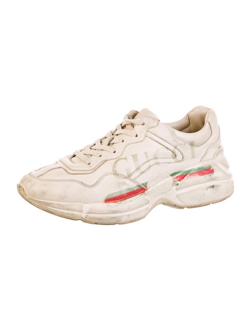 Gucci Web Accent Leather Chunky Sneakers