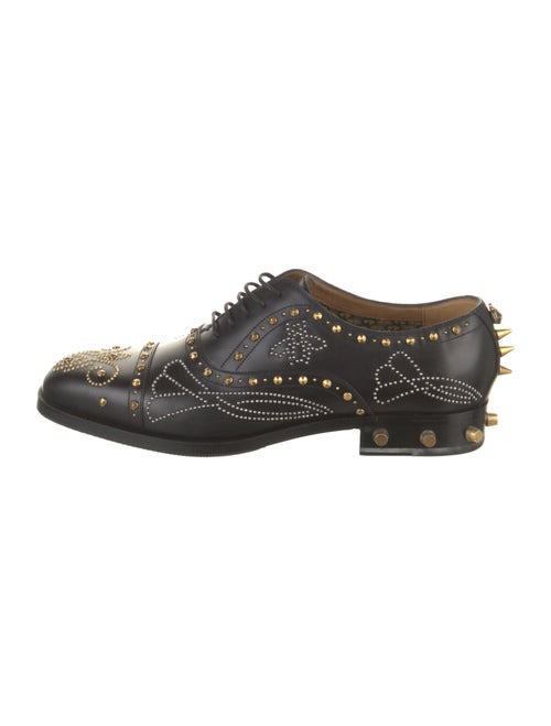 Gucci Leather Studded Accents Oxfords