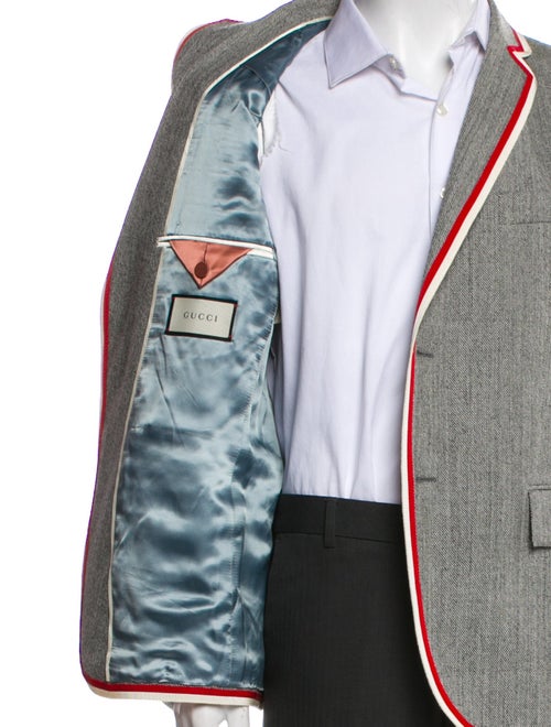 Gucci Wool Grosgrain Trim Blazer