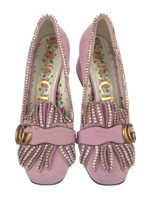 Gucci Double G Logo Suede Pumps