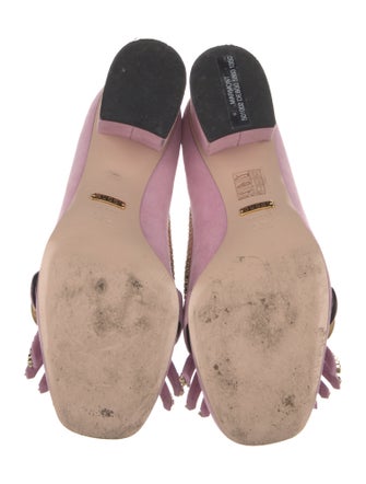 Gucci Double G Logo Suede Pumps
