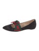 Gucci Web Accent Suede Mary Jane Flats