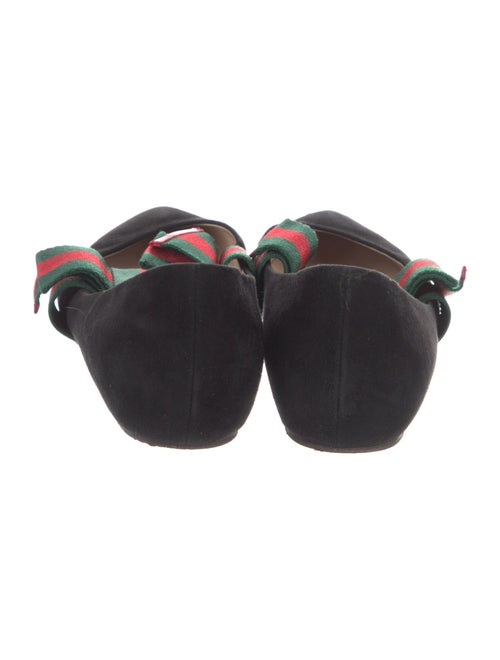 Gucci Web Accent Suede Mary Jane Flats