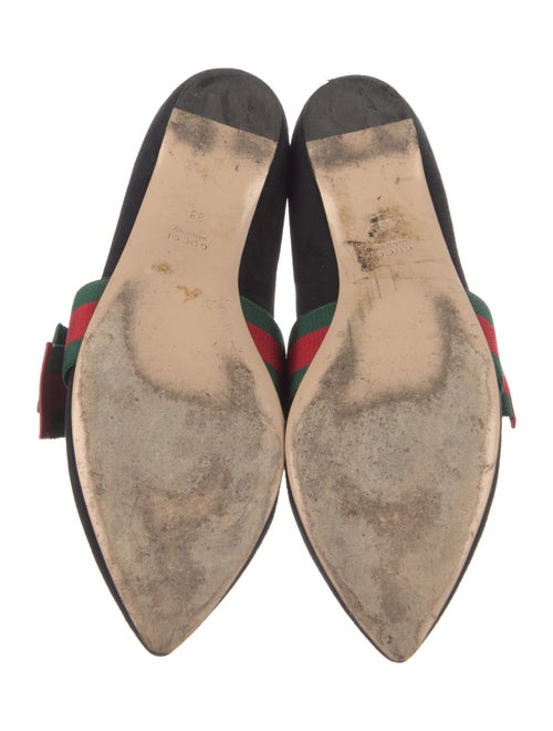 Gucci Web Accent Suede Mary Jane Flats