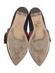 Gucci Web Accent Suede Mary Jane Flats