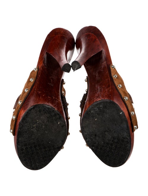 Gucci Horsebit Accent Suede Slides