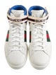 Gucci Web Accent Leather Sneakers