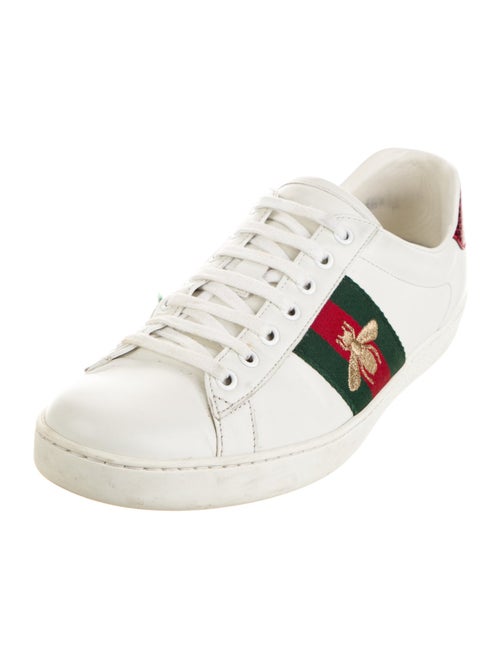 Gucci Web Accent Leather Sneakers