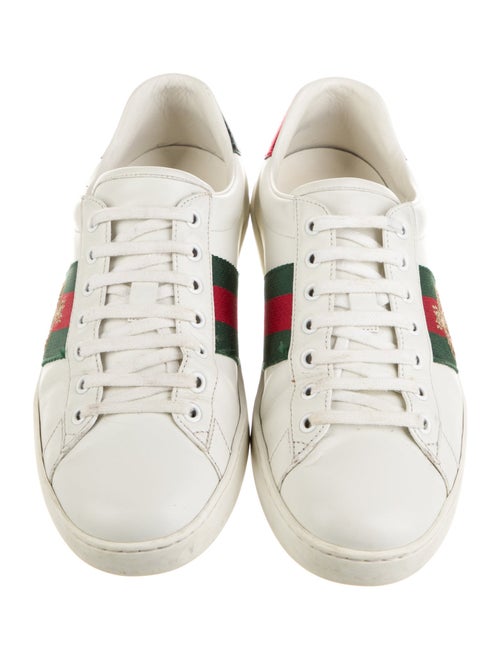 Gucci Web Accent Leather Sneakers