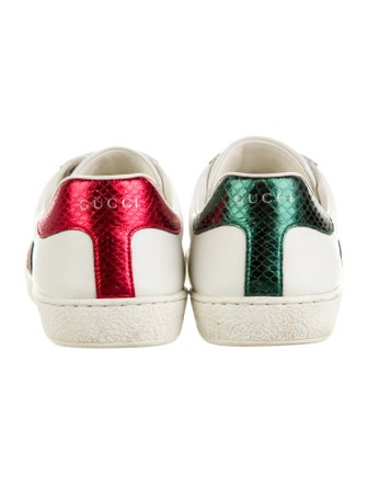 Gucci Web Accent Leather Sneakers