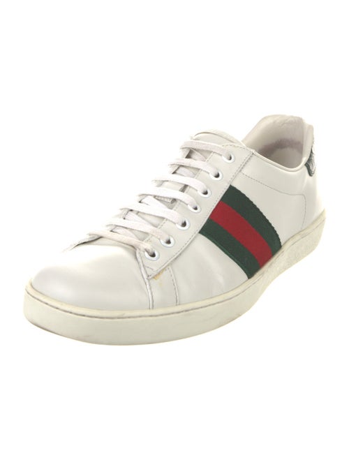 Gucci Web Accent Leather Sneakers