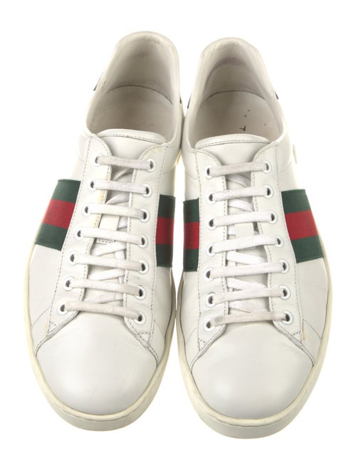 Gucci Web Accent Leather Sneakers