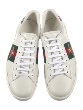 Gucci Web Accent Leather Sneakers