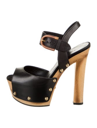 Gucci Leather Studded Accents Sandals