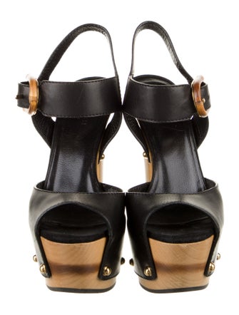 Gucci Leather Studded Accents Sandals