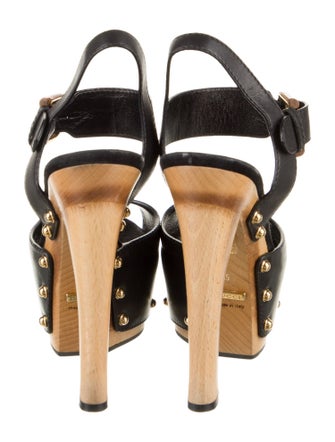 Gucci Leather Studded Accents Sandals