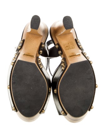 Gucci Leather Studded Accents Sandals
