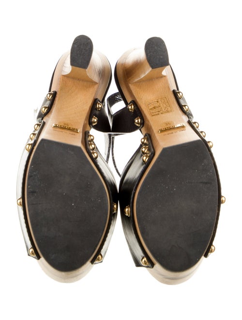 Gucci Leather Studded Accents Sandals