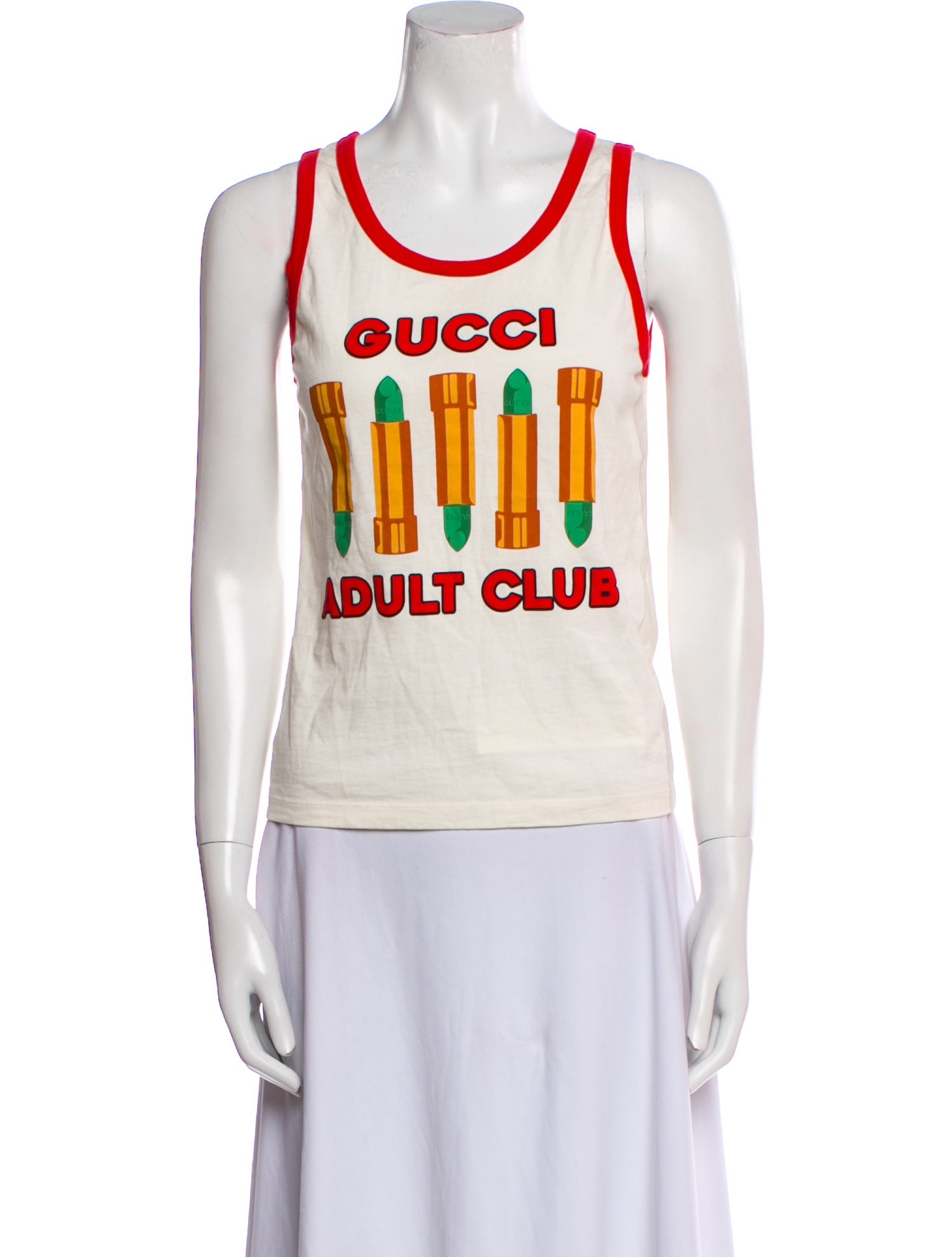 Gucci Graphic Print Scoop Neck Top