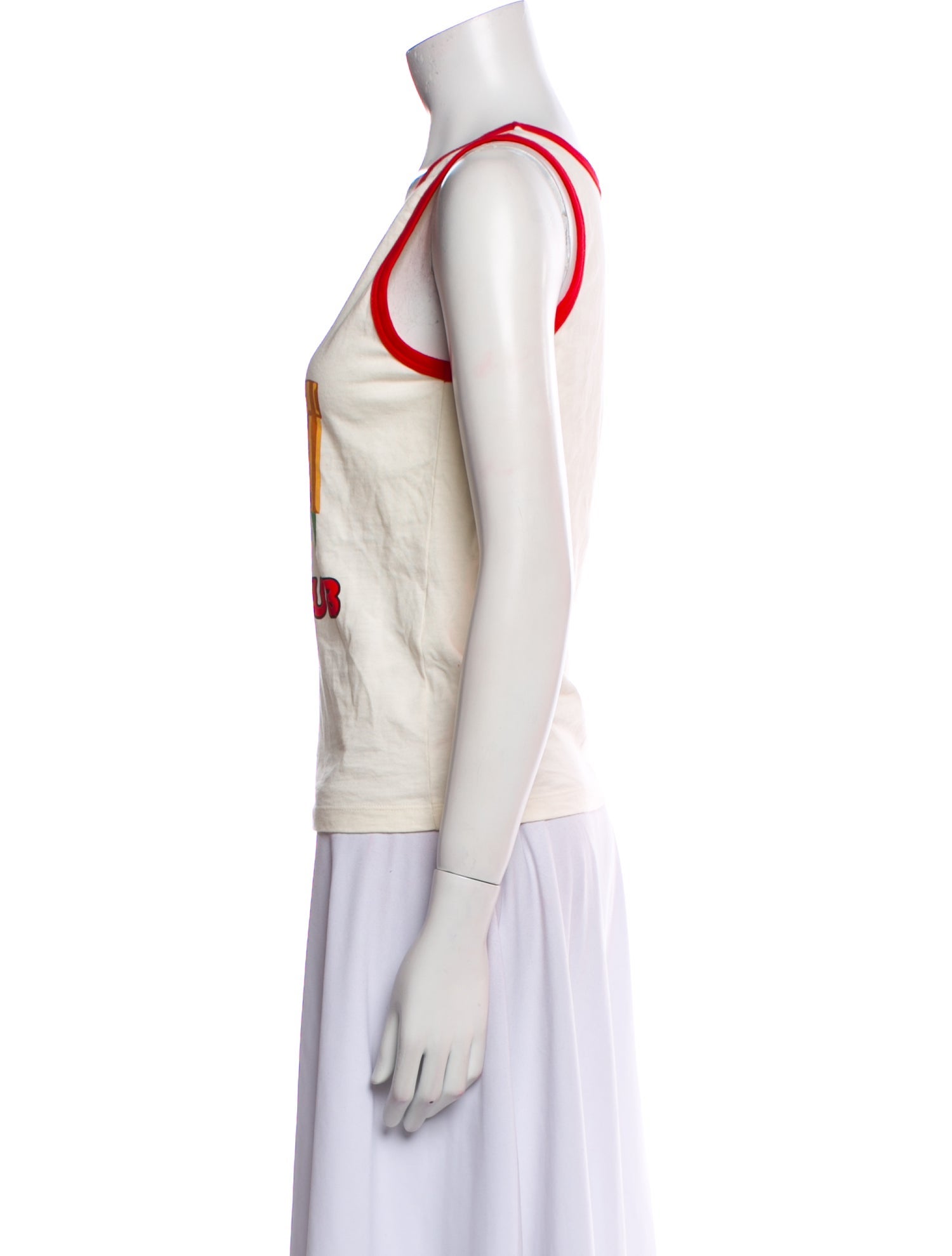 Gucci Graphic Print Scoop Neck Top