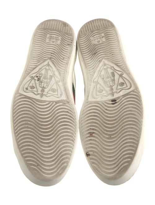 Gucci Web Accent Leather Sneakers