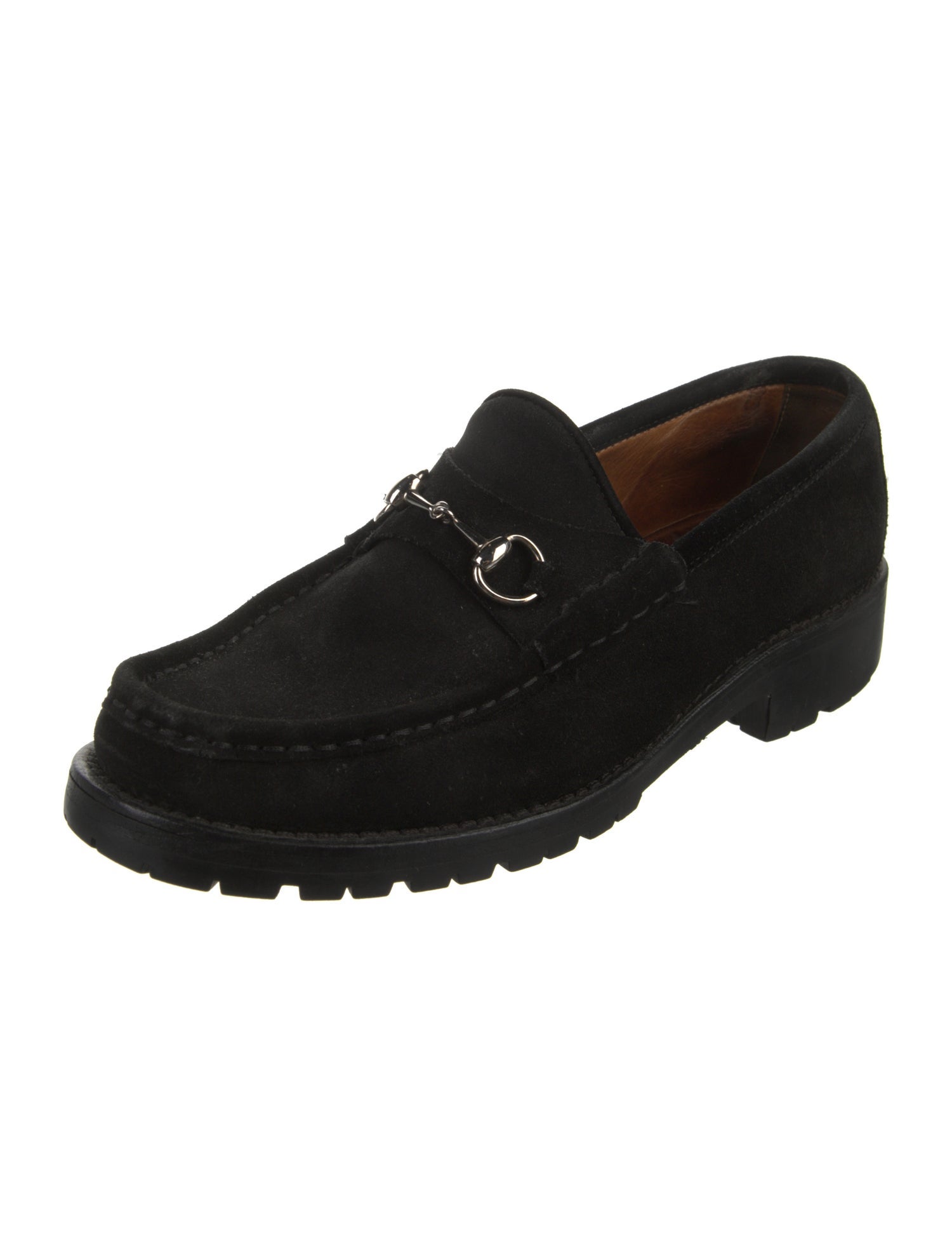 Gucci Horsebit Accent Suede Loafers