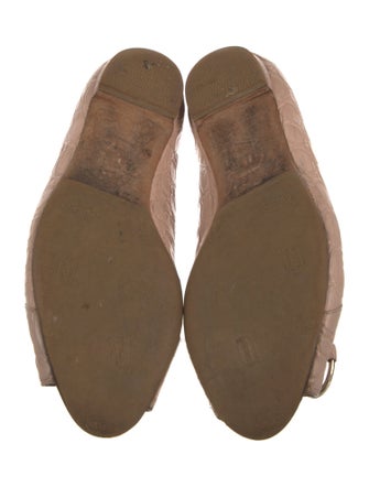 Gucci Horsebit Accent Alligator Ballet Flats