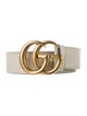 Gucci Double G Logo Leather Belt