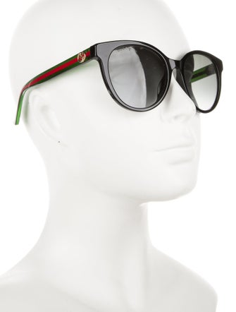 Gucci Web Accent Wayfarer Sunglasses