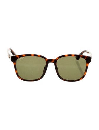 Gucci Dark Havana Double G Logo Sunglasses