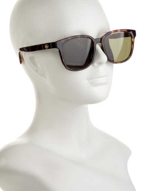 Gucci Dark Havana Double G Logo Sunglasses