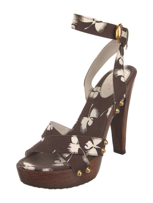 Gucci Canvas Printed Sandals
