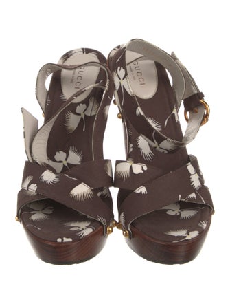 Gucci Canvas Printed Sandals