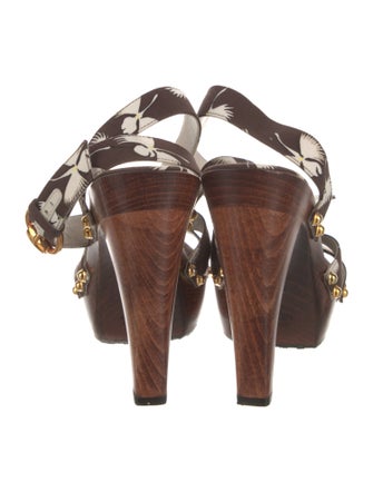 Gucci Canvas Printed Sandals