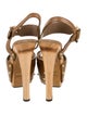 Gucci Leather Studded Accents Sandals